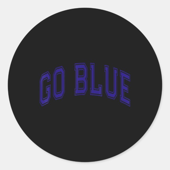 Go Blue Summer Camp Team Competition Colour Event  Classic Round Sticker (Front)