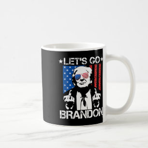Go Brandon Trump Middle Finger Flag  Coffee Mug