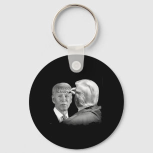 Go Brandon Trump Writes On Bidens Forehead Key Ring