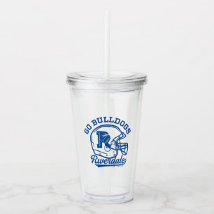 Go Bulldogs Football Helmet Icon Acrylic Tumbler