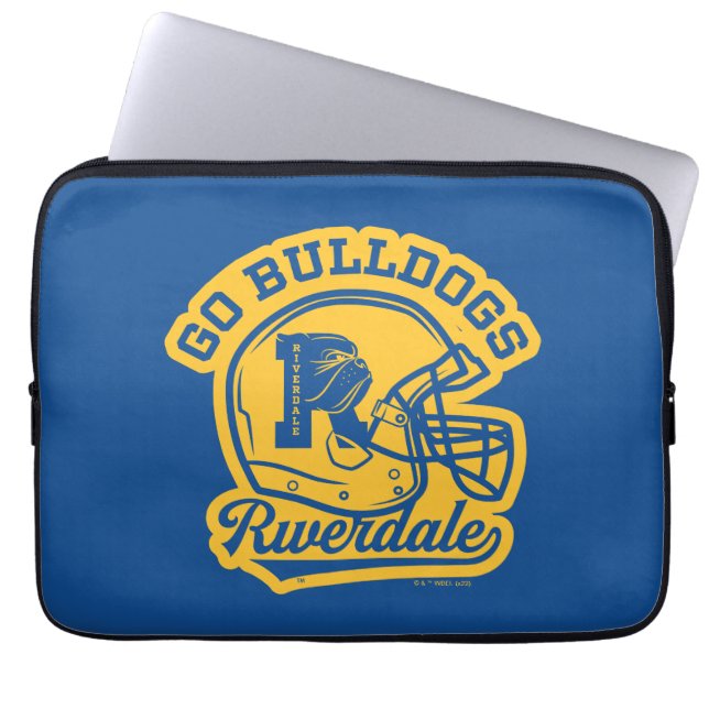Go Bulldogs Football Helmet Icon Laptop Sleeve (Front)