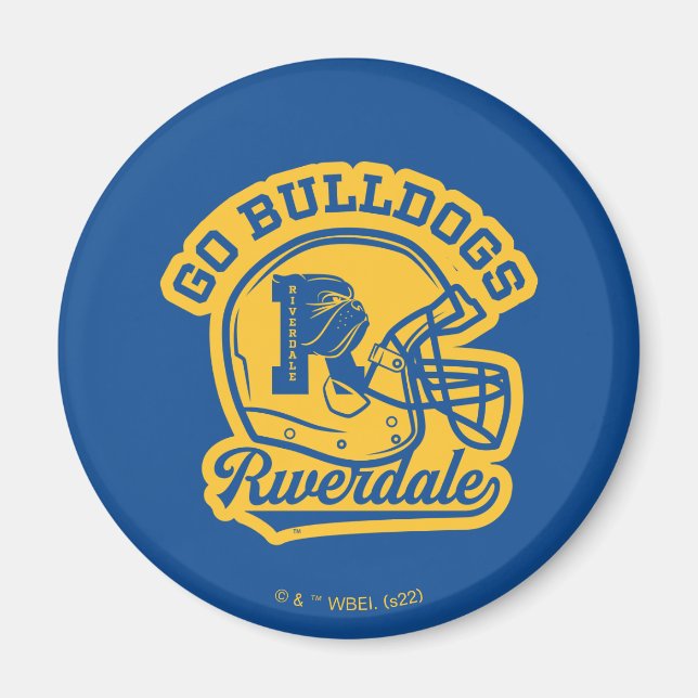 Go Bulldogs Football Helmet Icon Magnet (Front)