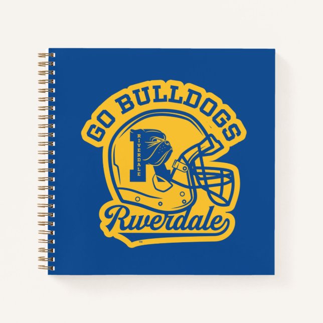 Go Bulldogs Football Helmet Icon Notebook (Front)