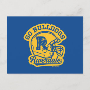 Go Bulldogs Football Helmet Icon Postcard