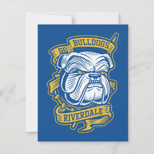 Go Bulldogs - Riverdale Mascot Banner Card