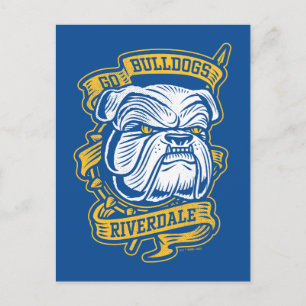 Go Bulldogs - Riverdale Mascot Banner Postcard
