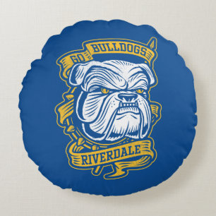 Go Bulldogs - Riverdale Mascot Banner Round Cushion