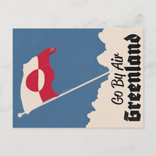 Go By Air Greenland Postcard (Front)