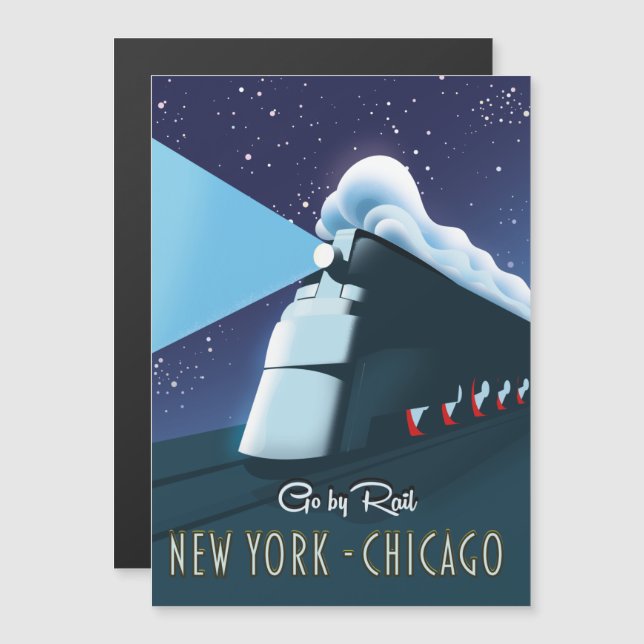 "Go by rail" New York - Chicago (Front/Back)