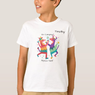 "Go Camping? Alpaca Tent!" Customisable Boy's T-Shirt