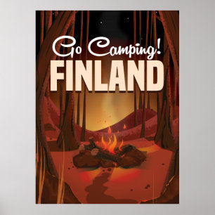 Go Camping! Finland holiday poster