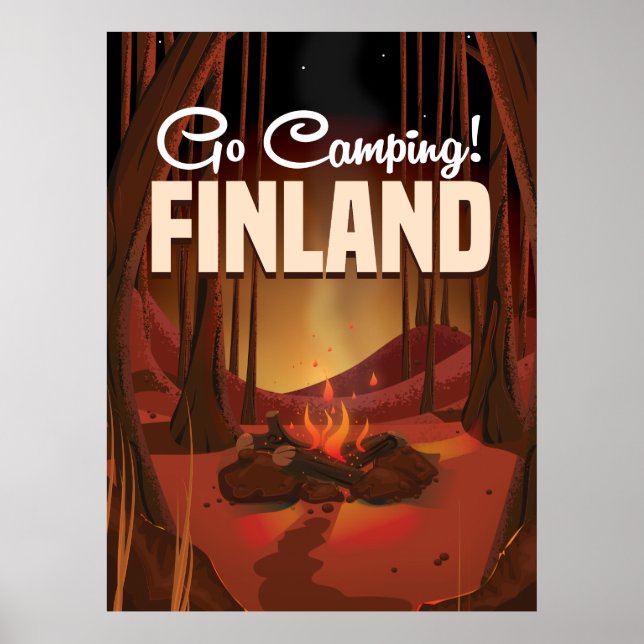 Go Camping! Finland holiday poster (Front)