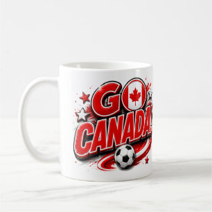 GO Canada Patriotic Soccer Fan Mug   Canadian 