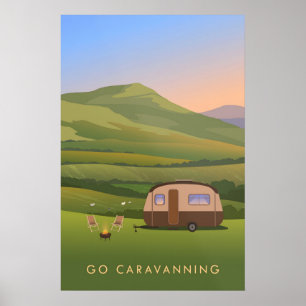 Go Caravanning Travel Poster
