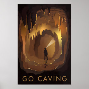 Go Caving Travel Poster