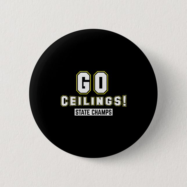 Go Ceilings Ceiling Fan Funny Halloween Costume Sh 6 Cm Round Badge (Front)