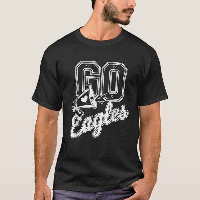 Go Cheer Eagles Design Gift For Men Women Girls Bo T-Shirt (Front)