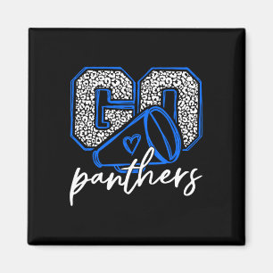 Go Cheer Panthers School Sports Name Spirit Back T Magnet