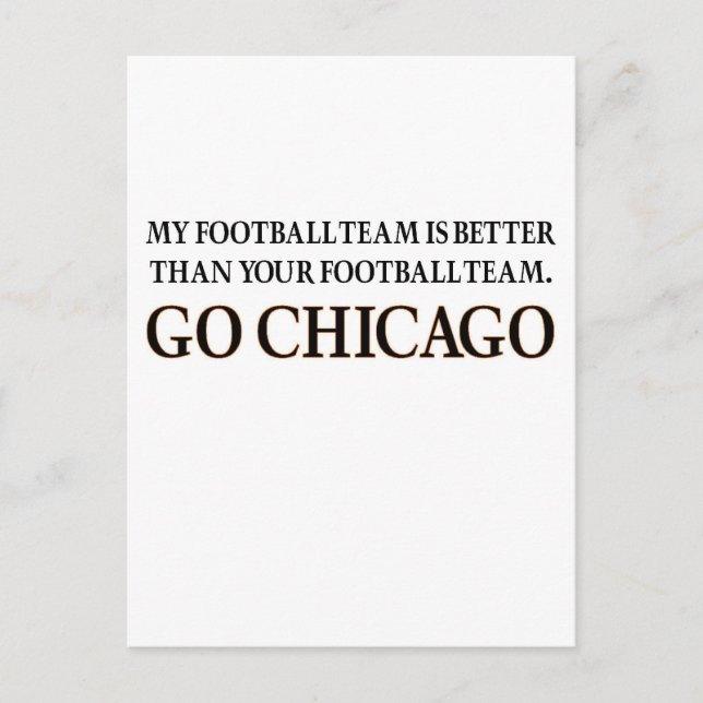 GO CHICAGO (black shuffle) Postcard (Front)