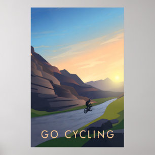 Go Cycling Travel Poster