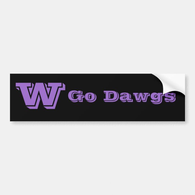 Go Dawgs Bumper Sticker (Front)