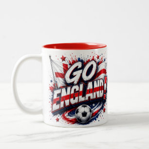 Go England 2026 Soccer Fan Two-Tone Coffee Mug