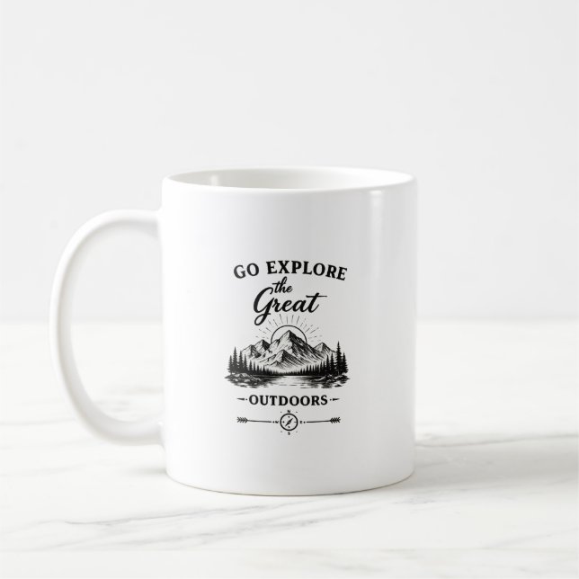Go Explore The Great Outdoors Mountain Mug (Left)