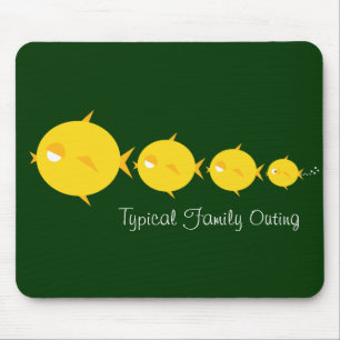 Go Fish_Bubbles The Blowfish_Family Outing Mouse Pad