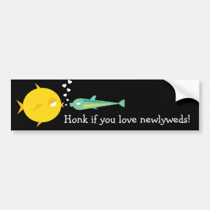 Go Fish_Deep Love_Honk if you love newlyweds Bumper Sticker