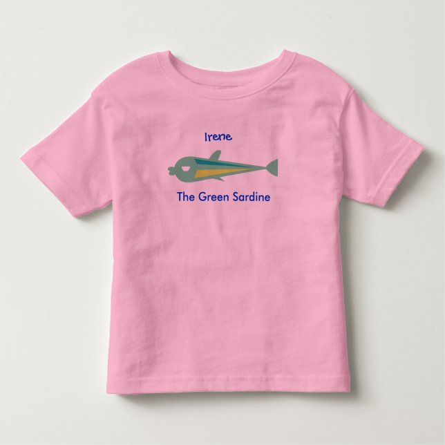 Go Fish_Irene The Green Sardine Toddler T-Shirt (Front)