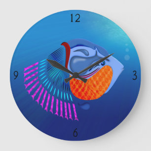 Go Fish Large Clock