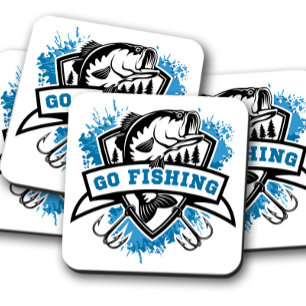 Go Fishing Bass Coaster Set – Bass Fishing Coaster