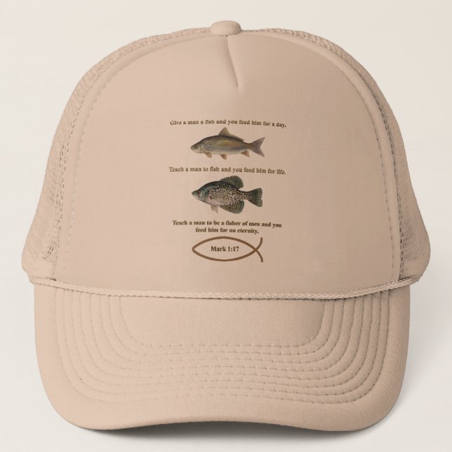 Go Fishing Christian Style Trucker Hat (Front)