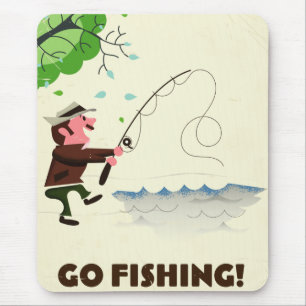 Go fishing. photo print mouse pad