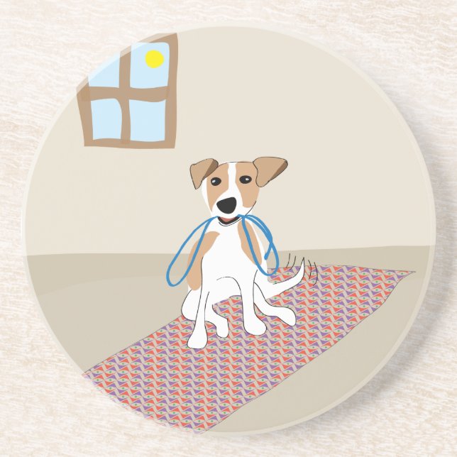 Go for a Walk Dog - Paw of Attraction Coaster (Front)