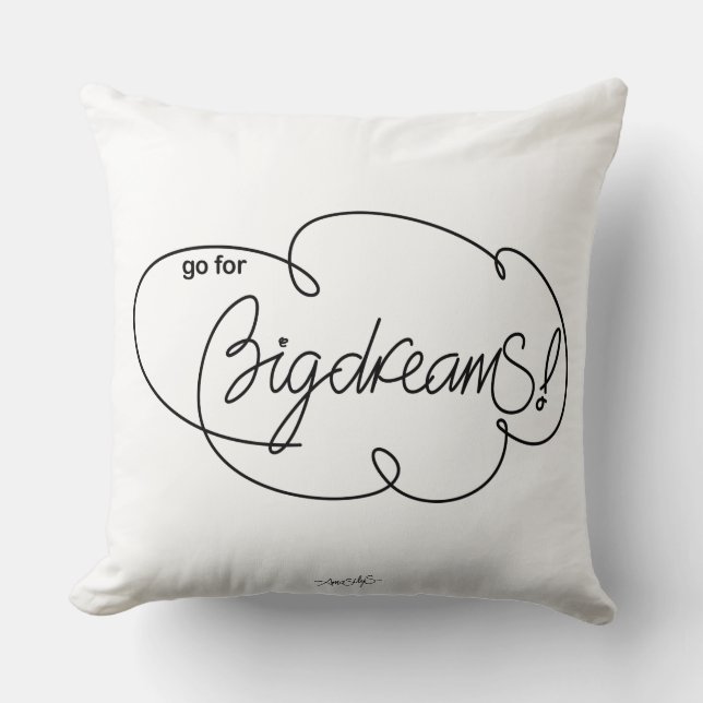 go for BIG DREAMS - Bold CloudS Cushion (Front)