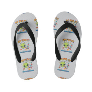 "Go For It!" Space Explorer Kid's Jandals
