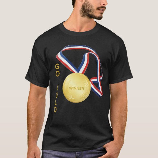 Go For The Gold Sports Award Unisex T-Shirt (Front)