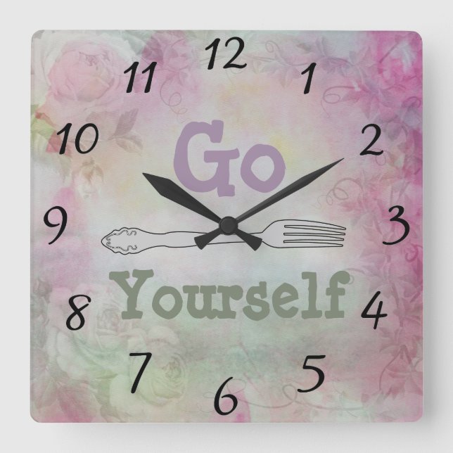 Go Fork Yourself Wall Clock (Front)