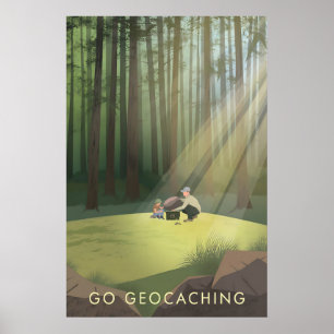 Go Geocaching Travel Poster