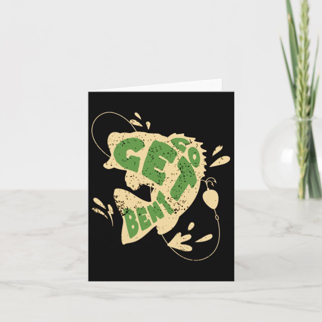 Go Get Bent Fishing Fish Funny Fishing Republican  Card (Front)