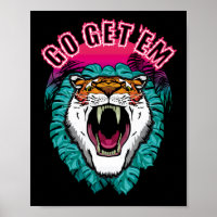 Go get 'em - Tiger Face Graphic Design