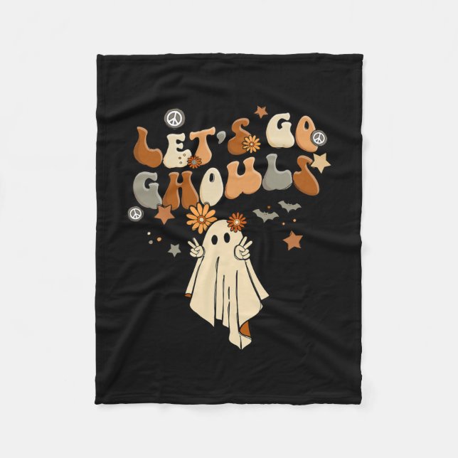 Go Ghouls Comfy Halloween Cosy Autum Fall  Fleece Blanket (Front)