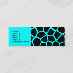 Go Giraffe - Cyan Mini Business Card