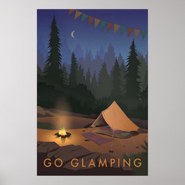 Go Glamping Travel Poster (Front)