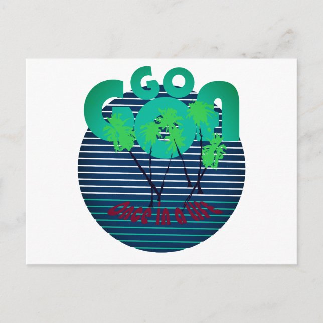 go go goa - once in a lifetime postcard (Front)