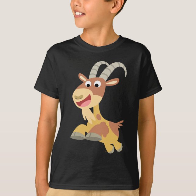 Go Goat!! (cute cartoon goat) Children T-Shirt (Front)