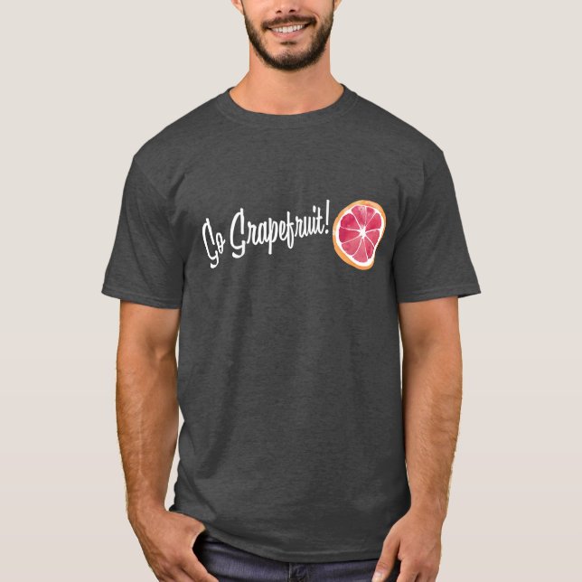 Go Grapefruit! Grey T-Shirt (Front)