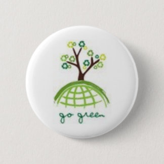 Go-Green 6 Cm Round Badge