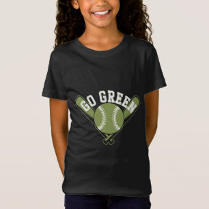 Go Green Baseball Design T-Shirt